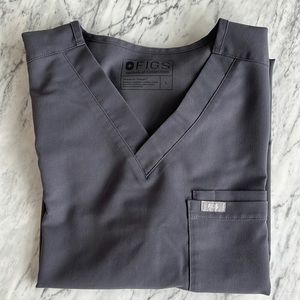 FIGS LEON IN CHARCOAL SIZE LARGE